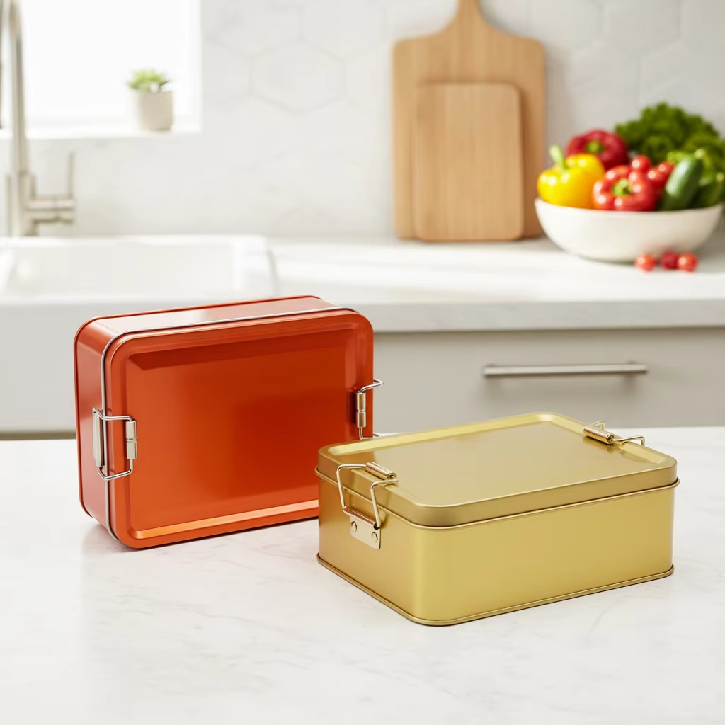 RTS Square Cake Tin Box with Lid 03