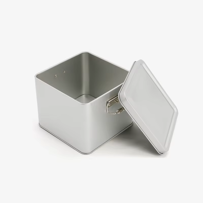 Rectangular metal clasp gift jar03