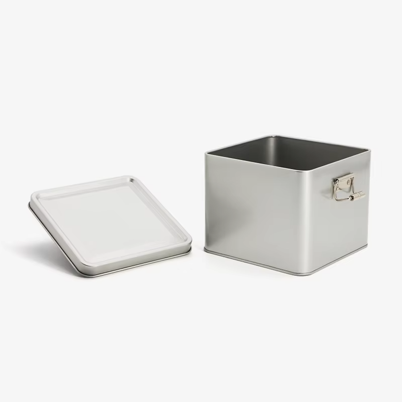 Rectangular metal clasp gift jar05