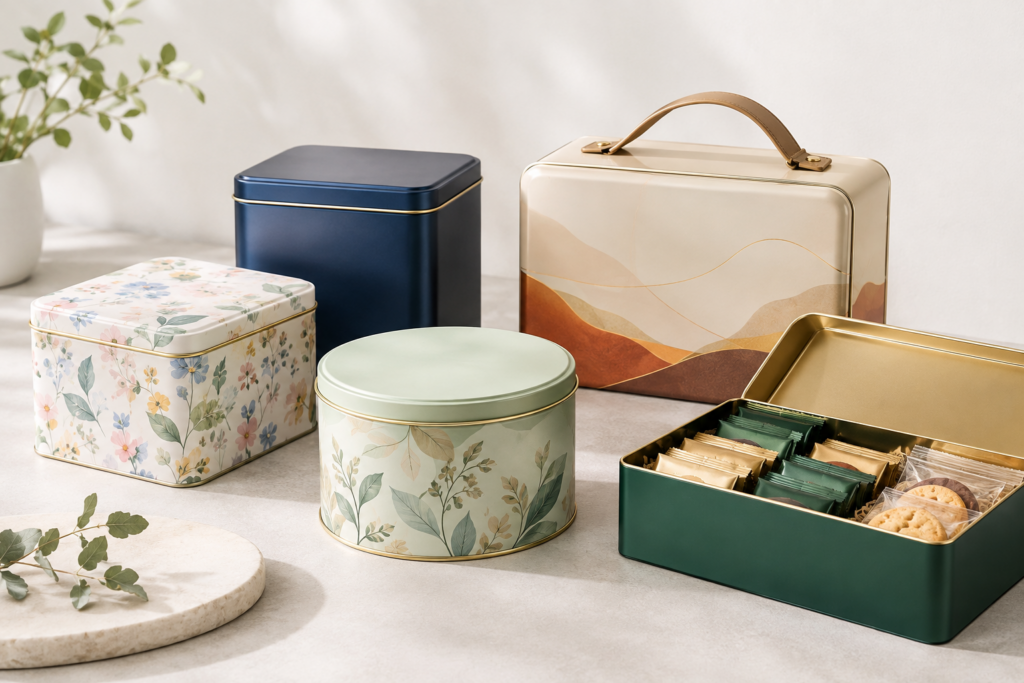 custom gift tin box packaging for brands
